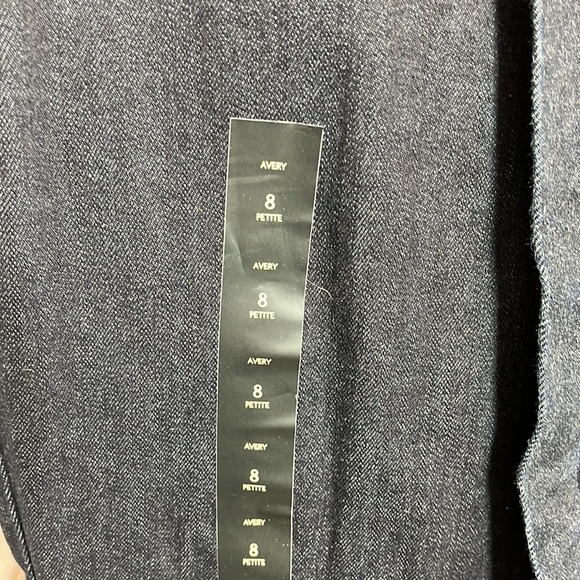 Banana Republic Avery Trouser Paper Bag Pants Ankle Dark Blue Denim SZ Petite 8 - Picture 4 of 11